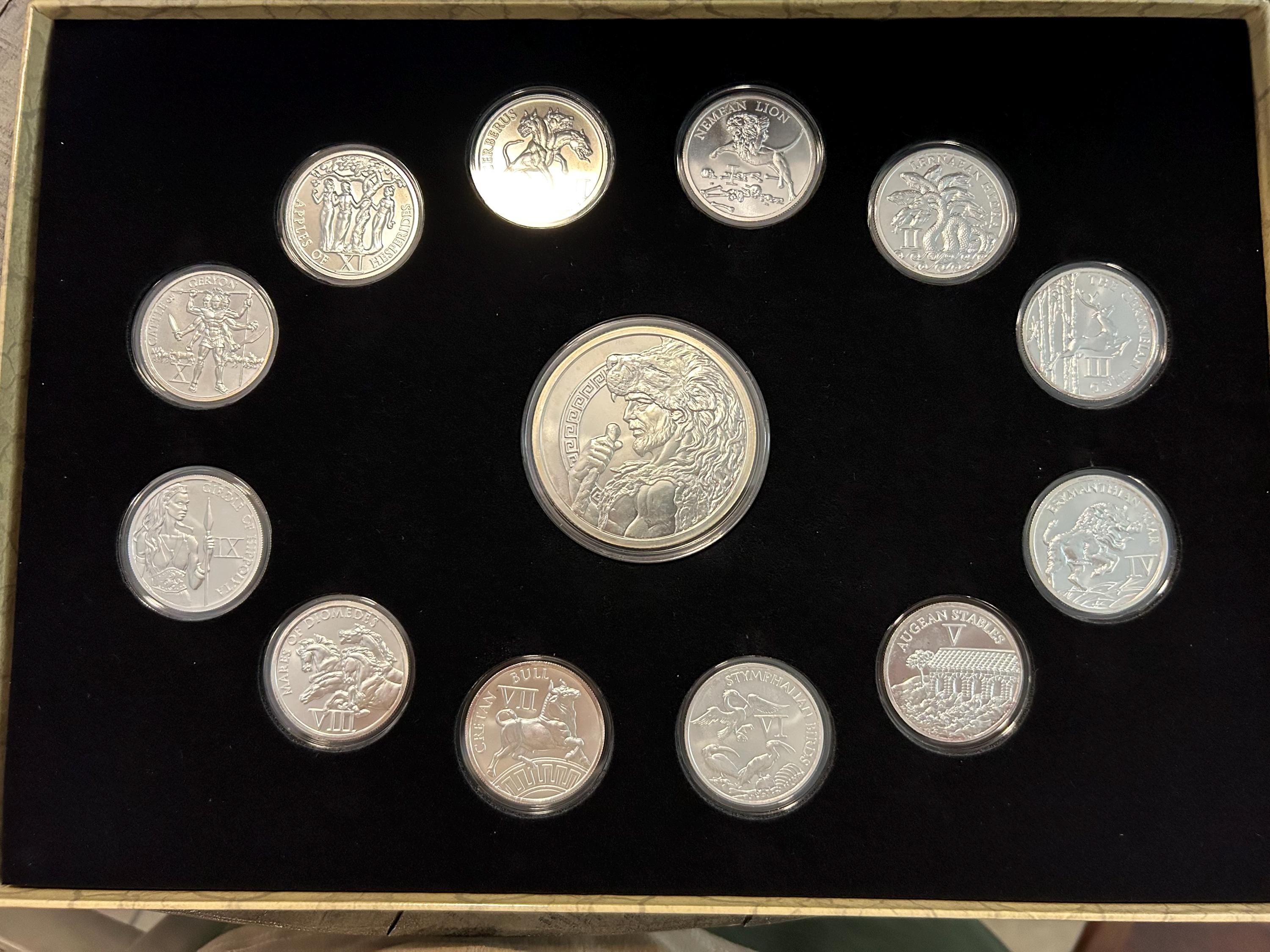 The 12 Labor's of Hercules 17 Oz of Pure 0.999 Silver Collection