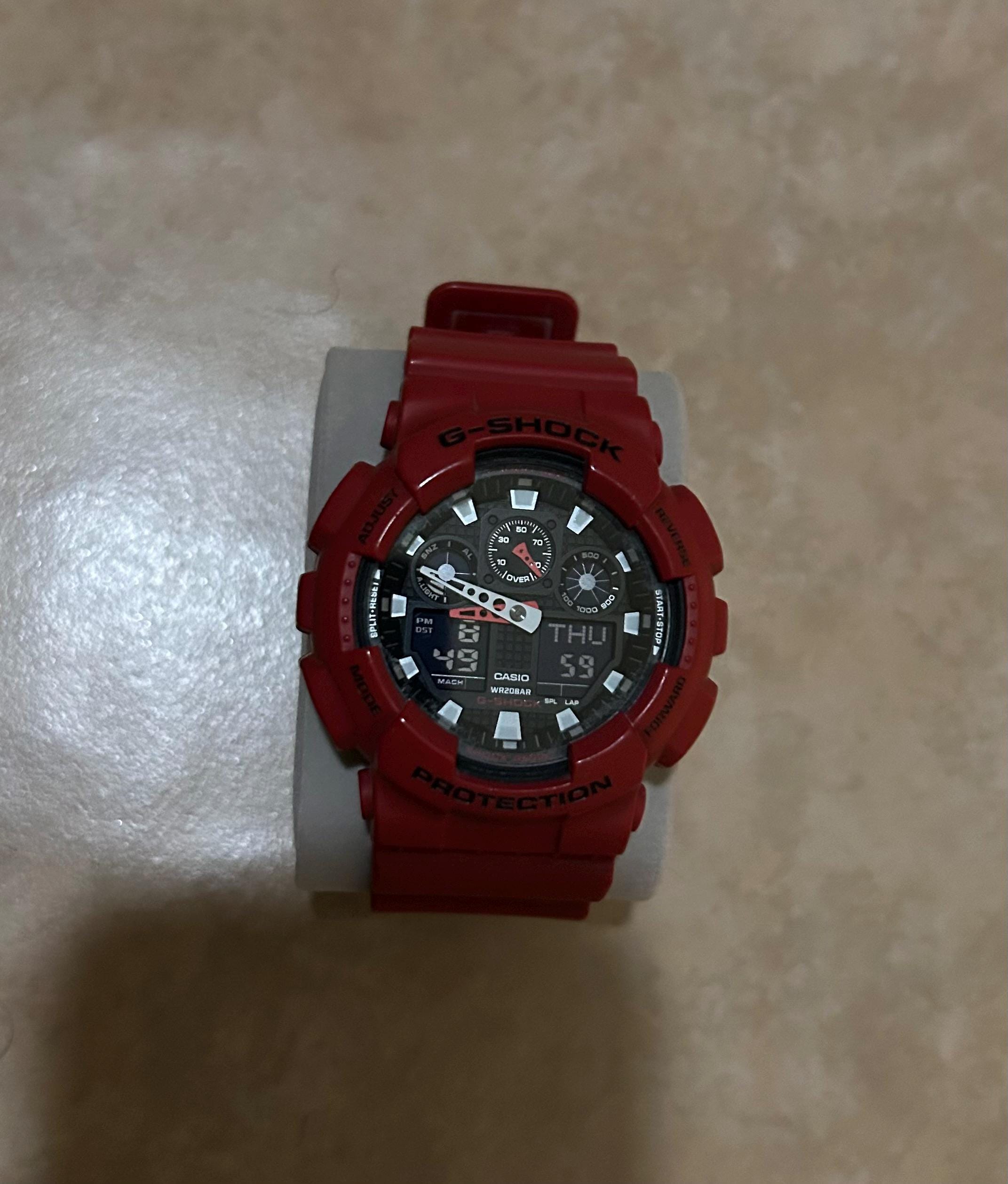 Casio G-shock Analog/digital Red Watch. - Etsy