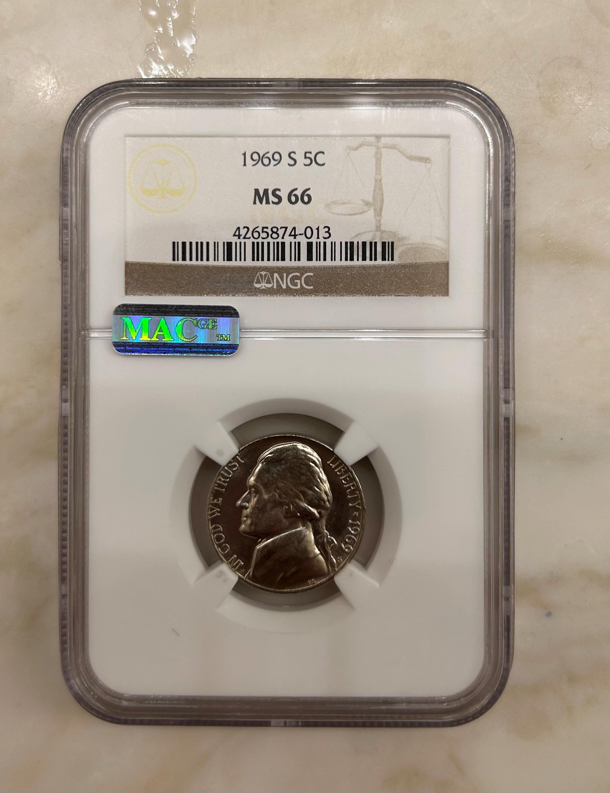 1964年米国 5セント硬貨 ジェファーソン・ニッケル ノーミント Jefferson nickel 1964 - Etsy 日本