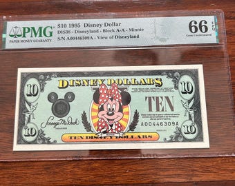 1995 Ten Dollars Minnie Mouse GU66 Block A-A.