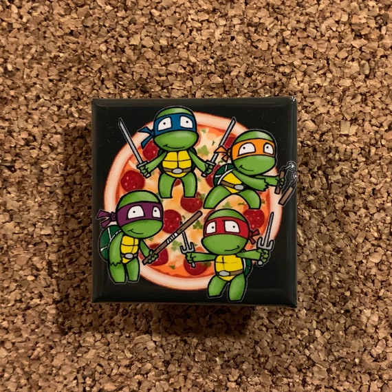 TMNT Teenage Mutant Ninja Turtles Comics Movie Collectors Button Pin New NOS Set