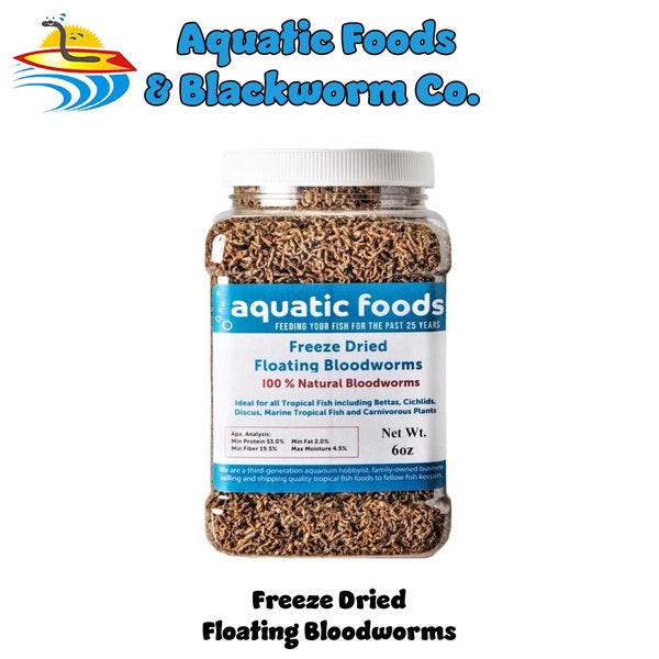 Bloodworms - Freeze Dried Grade "A" Floating Bloodworms for Discus, Cichlids, All Tropical Fish, Carnivore Plants