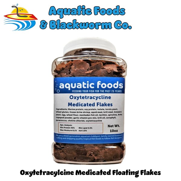 Oxytetracycline Medicated Tropical Fish Flakes