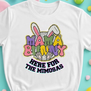 Mama Bunny Sweatshirt, Glitter Chenille Patch, Easter Brunch Top