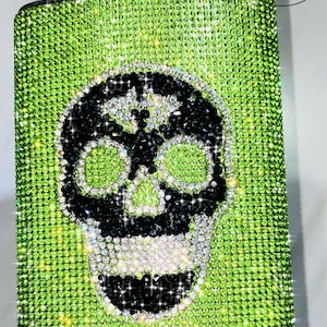 Halloween strass schedelkolf, dia de los muertos, cadeau voor vrouwen of mannen, feestdecor Sparkly bedazzled Fun, Trunk or Treat drinkgerei