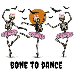 Halloween Ballet Skeletons T-Shirt, Spooky Dance Tee for Halloween Lovers, Funny Skeleton Tee, Dance Shirt, Bone Dance Clothes, Dance Outfit