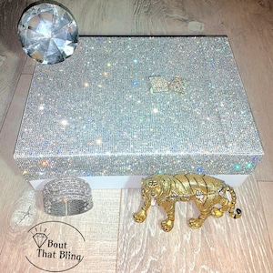 Rhinestone Gift Box, Bridesmaid Proposal, Wedding Gift, Mother&#39;s Day Bling, For women or men, Teacher Gift
