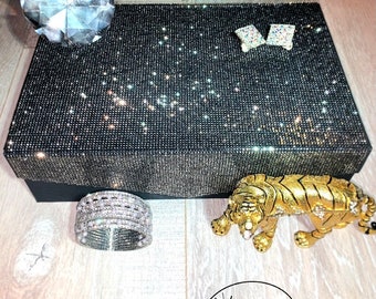 Rhinestone Gift Box: Bling Keepsake Box (11x8.26x3.74in)