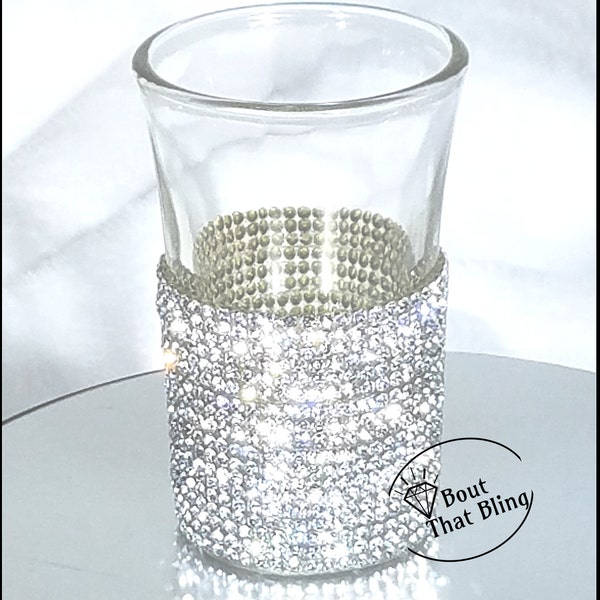 Rhinestone Shot Glass, 1.3 oz, Bling Bachlorette Bridesmaids Gift, Milestone Landmark Birthday Present, Sassy FunParty Favor,