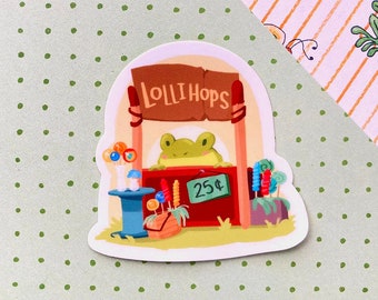 Lollihops Frog Vinyl Sticker