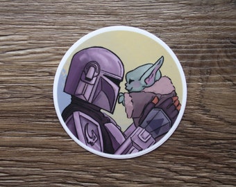 The Mandalorian and Child - 3x3 vinyl sticker