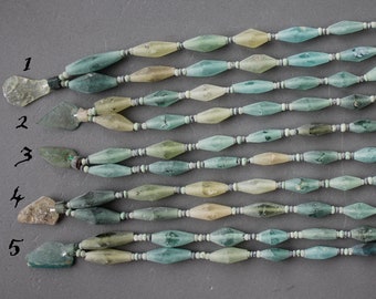 Facetted Ancient Roman Glass Beads, 1 Strand 40 cm / 15.5 &quot; long, Necklace