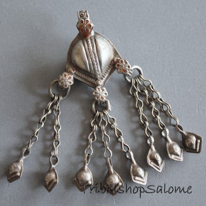 Alter Silber Anhänger aus Wasiristan, mit Glöckchenanhängern, 16 g; 7223.2-Vmr