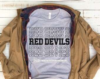 Red Devils Svg Etsy
