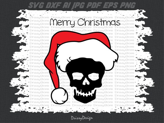 Download Free Christmas Skull Head Svg Christmas Svg Merry Xmas Svg Dxf Etsy SVG Cut Files