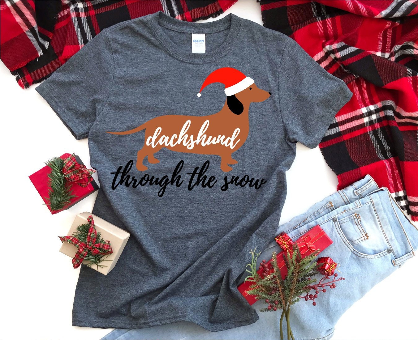 Dachshund Through The Snow svg Dachshund svg Christmas svg ...