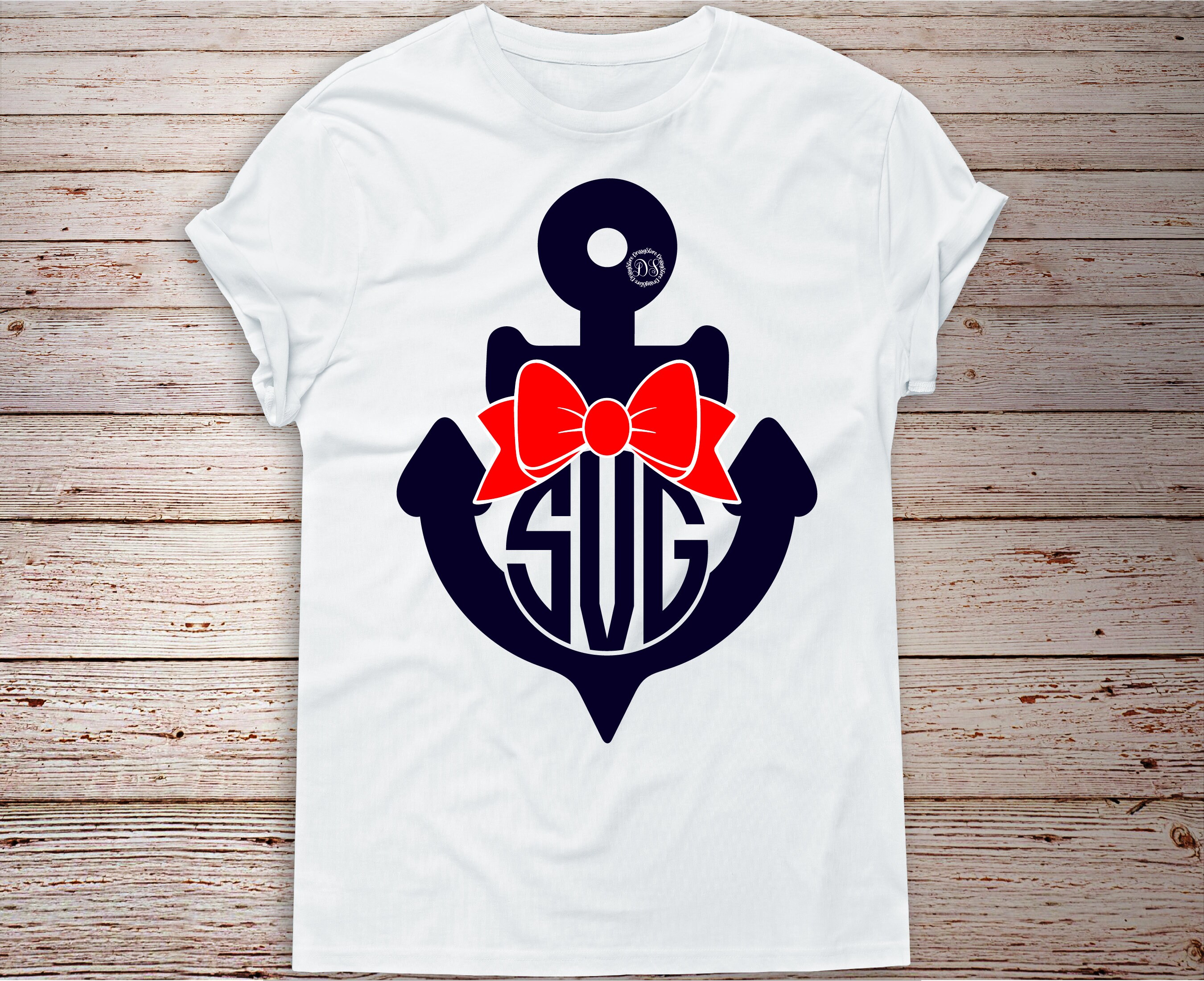 Download Anchor with bow monogram svg Anchor svg Cute bow svg Sea ...