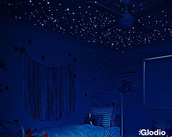 Magical Glow Stars - Tiny but Bright Ceiling Decals for Galaxy Wall Decor, Realistic Stars, Ceiling Stickers, Extra Star Saturation