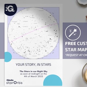 Moon and Stars Glow in the Dark Sticker Kit, Glodio StarOrbs and Moon Decal Pack, Kids Bedroom Decor or Outer Space Theme for Nursery image 9