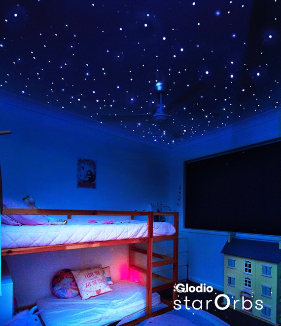 100 Wall Glow In The Dark Stars Stickers Baby Kids Nursery Bed