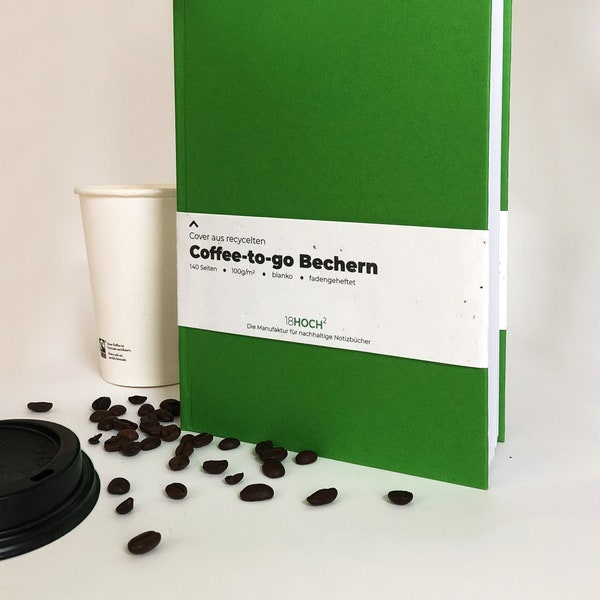 Nachhaltiges Notizbuch A5 mit Kaffeebecherpapier