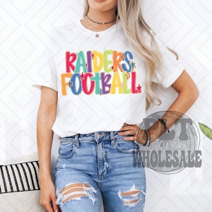Raiders Football Preppy Star Transfer Sheet