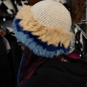Rabbit Fur Trimmed Hat - add some fun to your winter wardrobe image 5