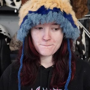 Rabbit Fur Trimmed Hat - add some fun to your winter wardrobe image 6