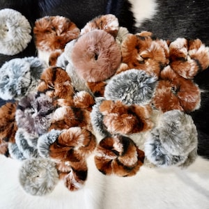 Gorgeous Winter Fun - Fur Scrunchies -  - Mix and Match - Complete the Look !!!