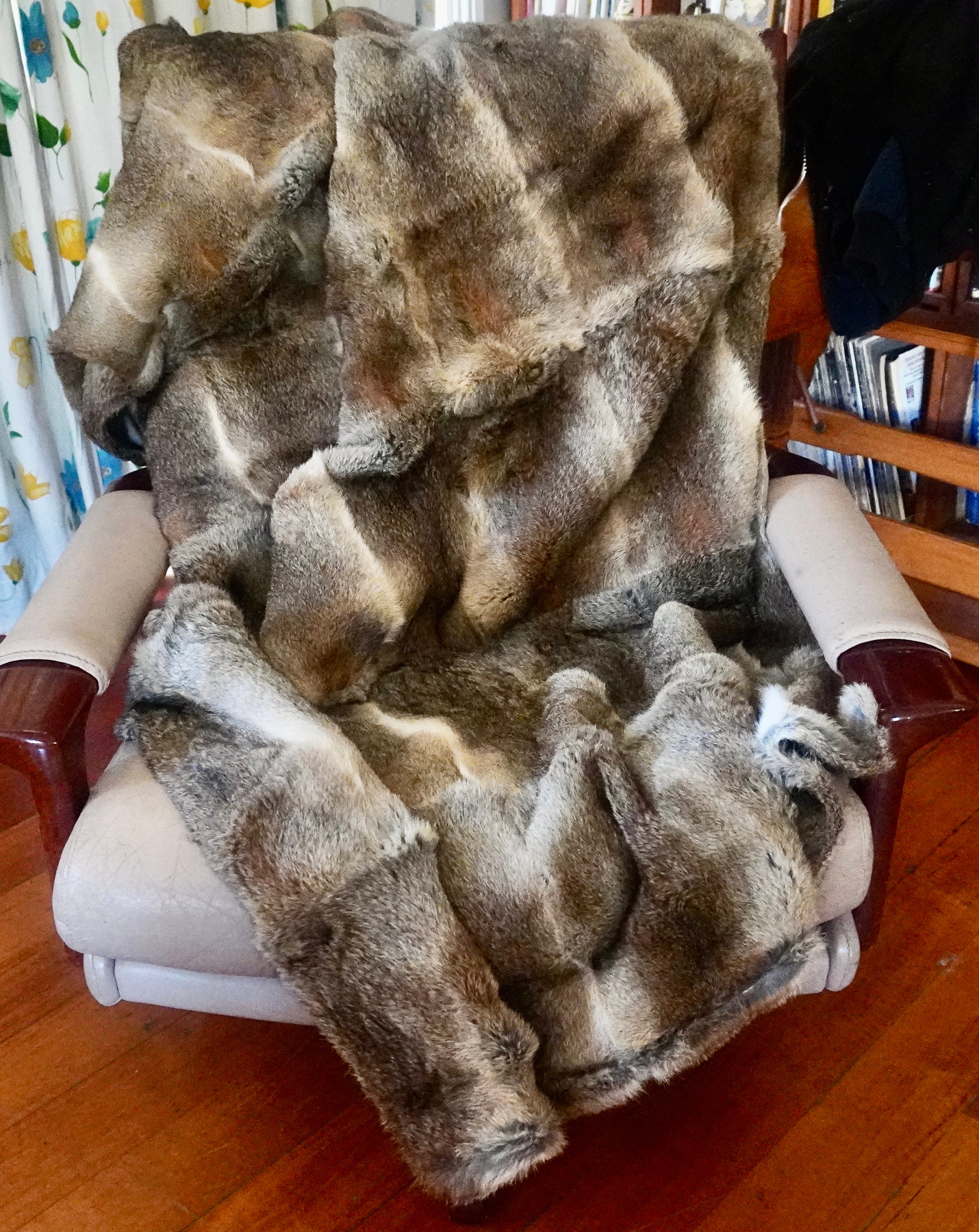 Rabbit pelt blanket hotsell