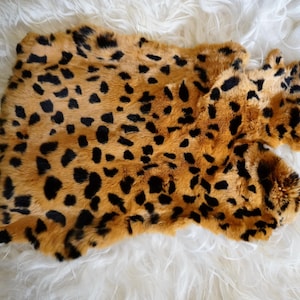 Super Thick and Super Soft Printed Rex Rabbit Fur Pelts - Fantastic for Craft