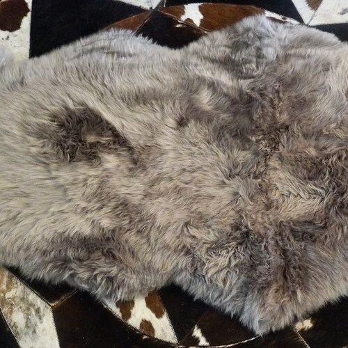 A Wonderful Length - A Soft Grey shops 1 & 1/2 Length Australian Sheepskin Rug