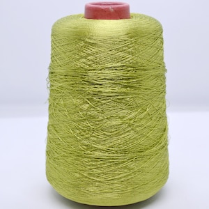 Missoni Lime Green Superfine Rayon Yarn on Cone 500g, Lightweight Summer 100% Viscose Yarn for Knitting and Crochet