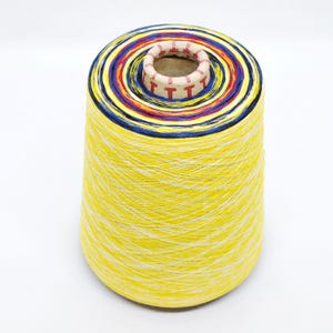 Extrafine Italian Cotton Yarn for Missoni on Cone 530 grams, Lace Weight Multicolored Cotton Yarn for Knitting and Crochet