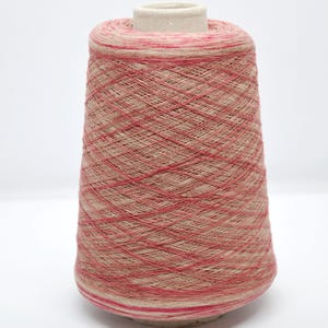 100% Linen &#39;Linus Sfumato&#39; Yarn 250g on Cone, FILATI RICCIO Flax Yarn for Knitting, Crochet & Weaving, Eco-Friendly Lace Weight Summer Yarn