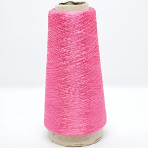Missoni Coral Pink 100% Viscose Silk Yarn on Cone 140g, Superfine Lightweight Summer Yarn for Knitting and Crochet