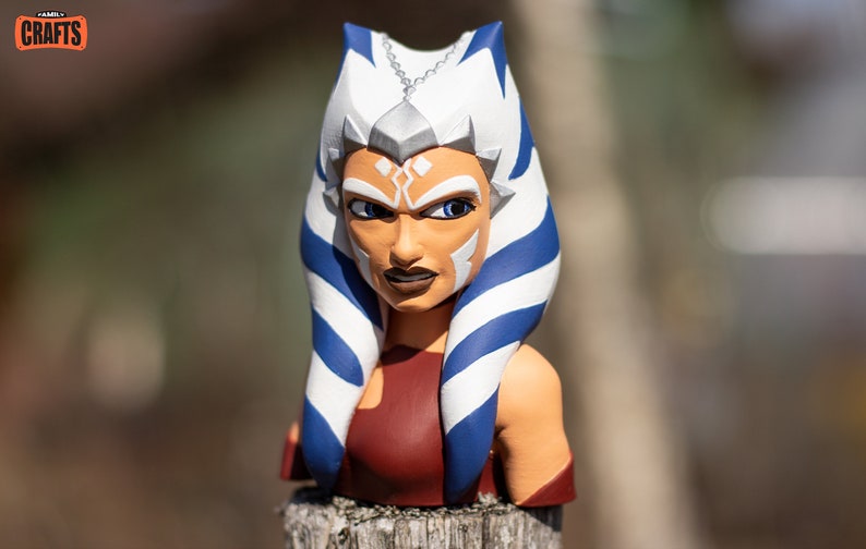 Ahsoka Tano Bust Star Wars 3D Printed Etsy