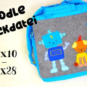 Doodle Stickdatei Roboter