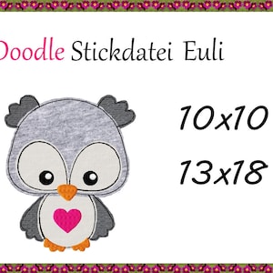 Doodle Stickdatei Eule