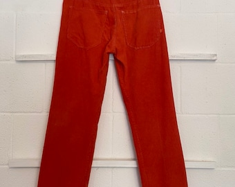 Burnt orange corduroy trousers size 32”waist M