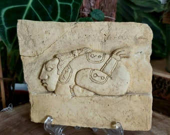 Primalbeasts Mayan Shaman, bas-relief Figurine - Replica - Mesoamerica - Archaeology