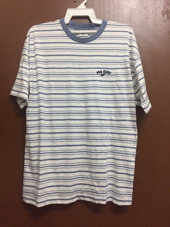blue and white striped keds