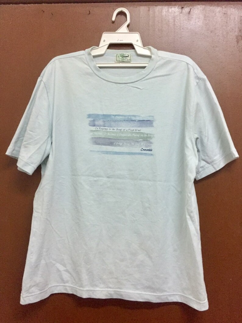 Vintage Crocodile Brush Colour Brand XXLarge Size Blue Colour Tshirt