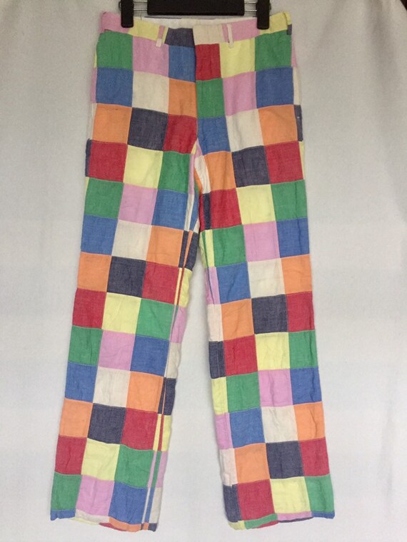 Vintage Patchwork Pants Casual Design Colourfull U