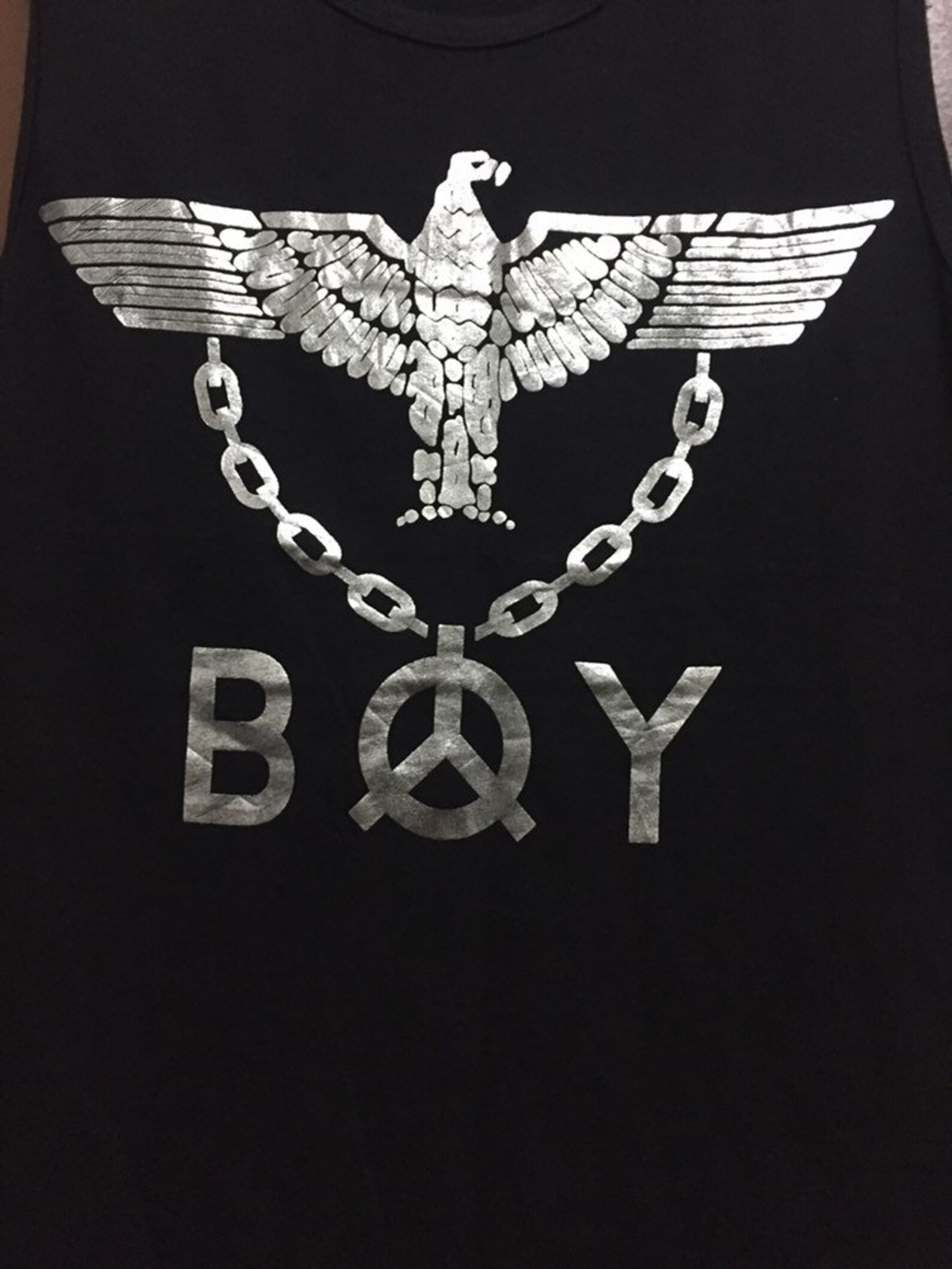 Boy London Tank Top Logo Manual Measurement Medium Size Black Etsy
