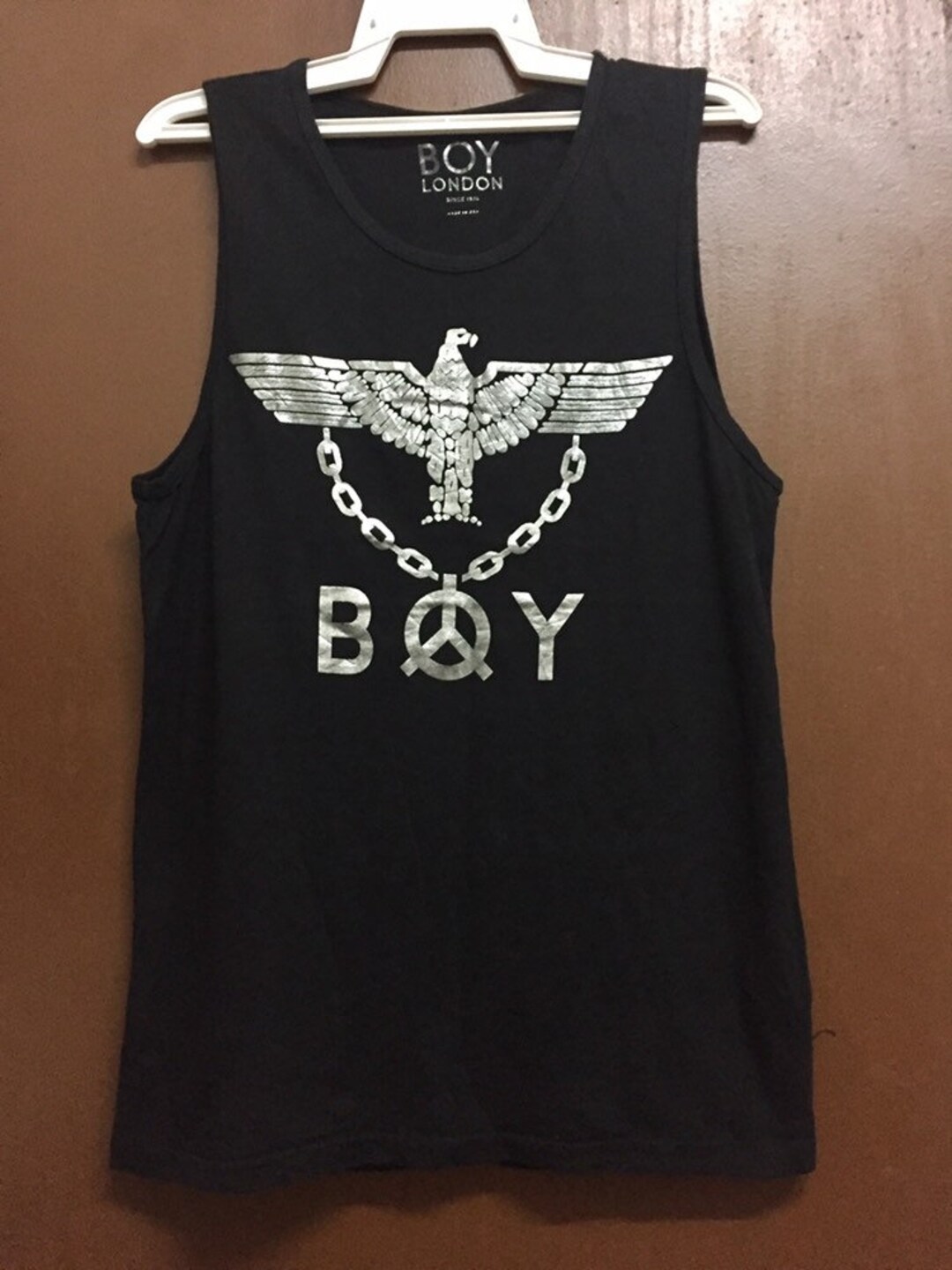 Boy London Tank Top Logo Manual Measurement Medium Size Black Etsy