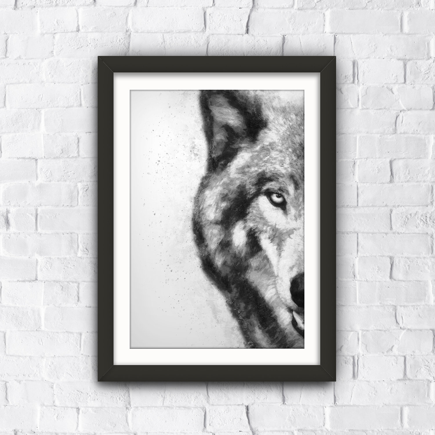 Wolf Print, Wolf Photo, Wolf Art, Art Print, Wall Decor, Black and
