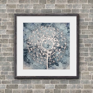 Abstract art, Dandelion Print, Dandelion Wall Art, Modern wall art, Floral Print, Floral Wall Art, Abstract Print, Home Decor, modern decor