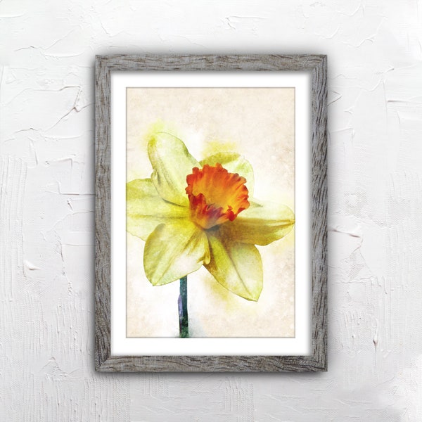 Daffodil art, daffodils Print, Daffodils Wall Art, Moder wall art, Floral Print, Floral Wall Art, Abstract Print, Home Decor, modern decor