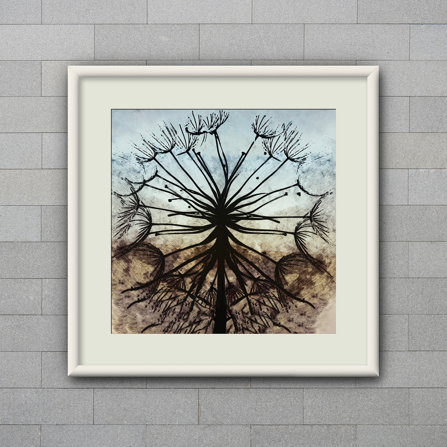 Dandelion Print Dandelion Wall Art Modern wall art Floral | Etsy